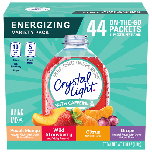 Crystal Light Energizing Variety Pack, On-The-Go Packets - 44 Count