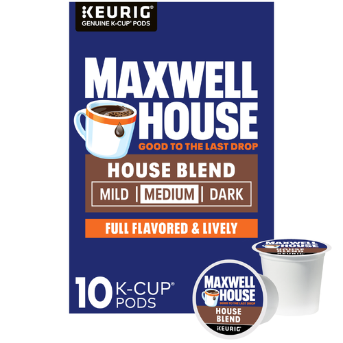 Maxwell House Blend Medium Roast K-Cup Coffee Pods, Box - 10 Count