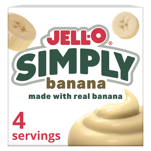Jell-O Simply Banana Instant Pudding And Pie Filling Mix - 3.4 Ounce
