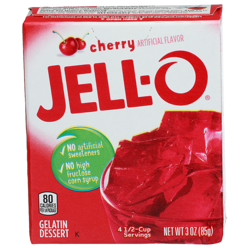 Jell-O Cherry Gelatin Dessert - 0.75 Ounce - 4 Count