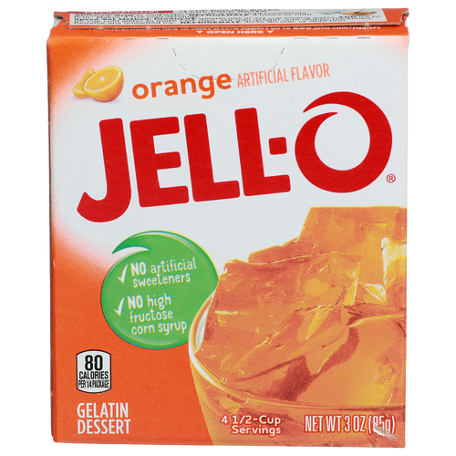 Jell-O Orange Gelatin Dessert - 0.75 Ounce - 4 Count