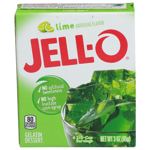 Jell-O Lime Gelatin Dessert - 0.75 Ounce - 4 Count