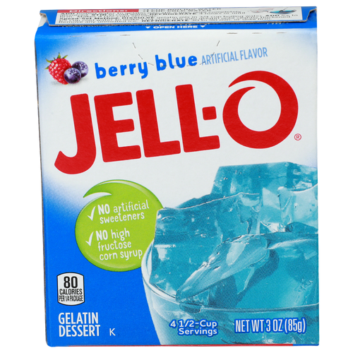 Jell-O Berry Blue Gelatin Dessert - 3 Ounce