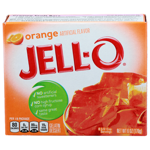 Jell-O Orange Gelatin Dessert - 0.75 Ounce - 8 Count