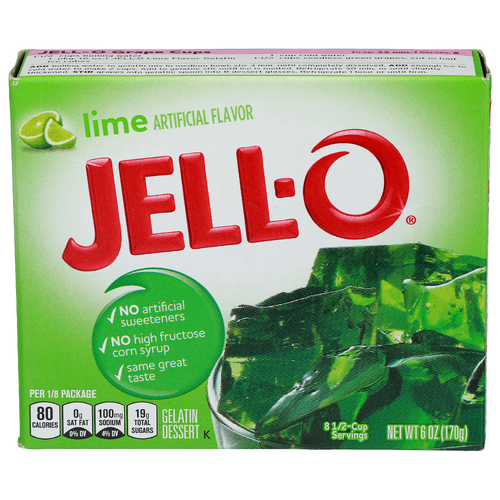 Jell-O Lime Gelatin Dessert - 6 Ounce