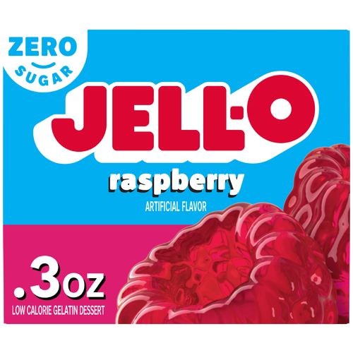 Jell-O Raspberry Low Calorie Sugar Free Gelatin Dessert - 0.3 Ounce Image 1 of 5