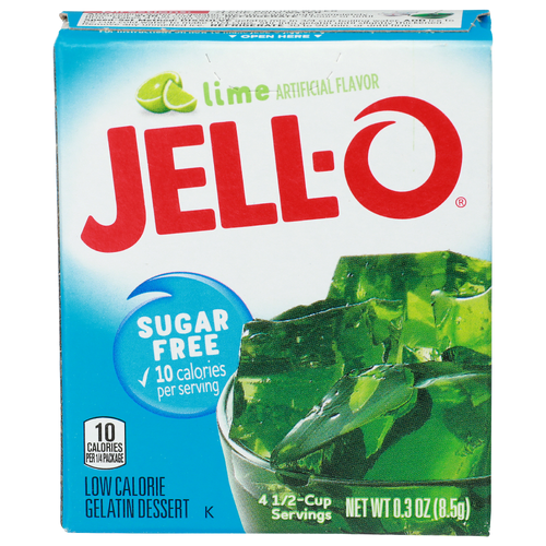 Jell-O Lime Gelatin Dessert - 0.075 Ounce - 4 Count