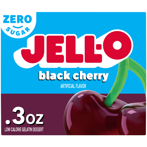 Jell-O Black Cherry Low Calorie Sugar Free Gelatin Dessert - 0.3 Ounce Image 1 of 5