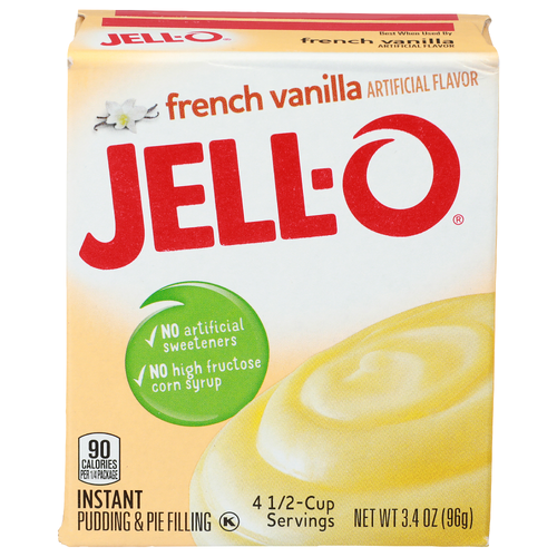 Jell-O French Vanilla Instant Pudding & Pie Filling - 0.85 Ounce - 4 Count