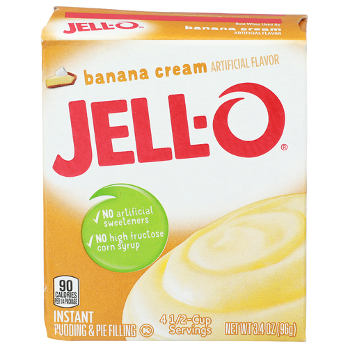 Jell-O Banana Cream Instant Pudding & Pie Filling - 0.85 Ounce - 4 Count
