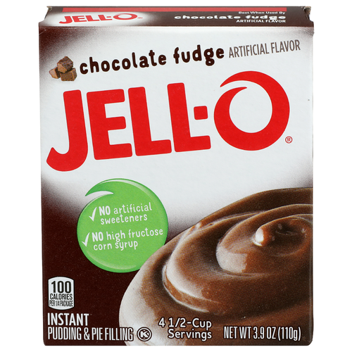 Jell-O Chocolate Fudge Instant Pudding & Pie Filling - 0.975 Ounce - 4 Count