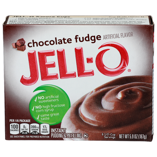 Jell-O Chocolate Fudge Instant Pudding & Pie Filling - 0.983 Ounce - 6 Count