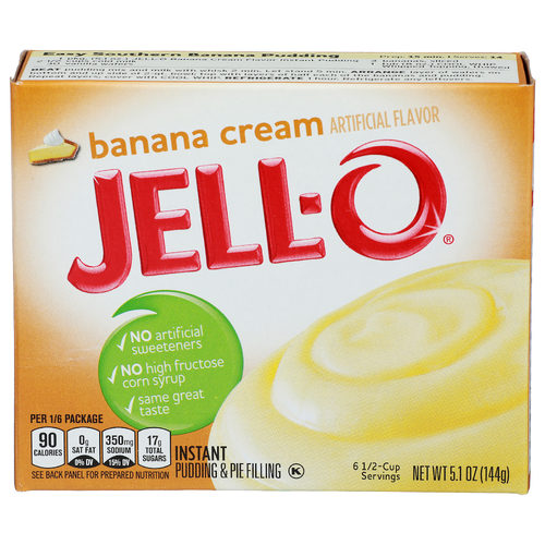 Jell-O Banana Cream Instant Pudding & Pie Filling - 0.85 Ounce - 6 Count