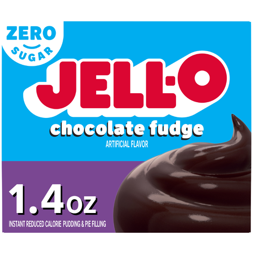 Jell-O Chocolate Fudge Instant Reduced Calorie Pudding & Pie Filling - 1.4 Ounce Image 1 of 5