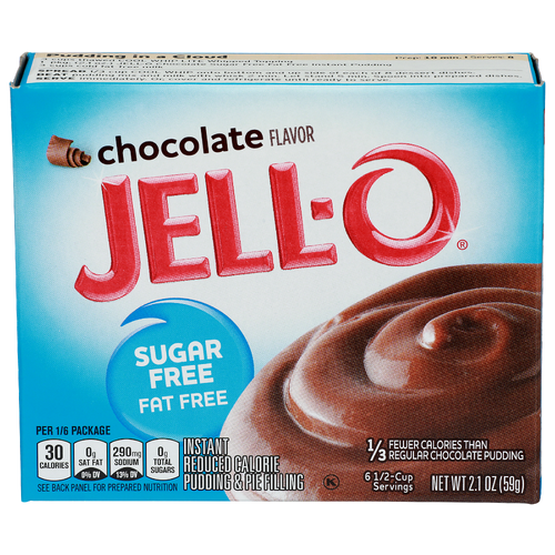 Jell-O Chocolate Instant Reduced Calorie Sugar Free Pudding & Pie Filling - 0.35 Ounce - 6 Count