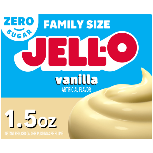 Jell-O Vanilla Sugar Free Fat Instant Reduced Calorie Pudding & Pie Filling - 1.5 Ounce Image 1 of 5