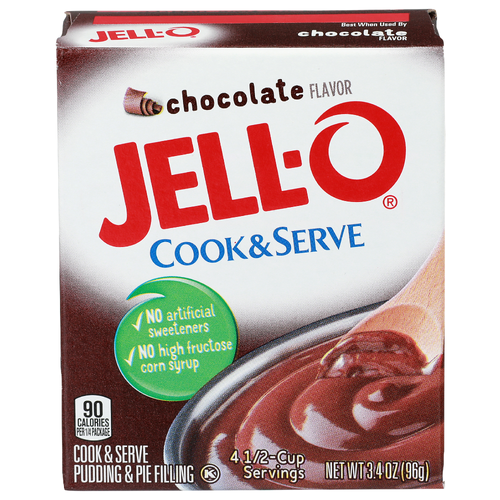 Jell-O Chocolate Cook & Serve Pudding & Pie Filling - 3.4 Ounce
