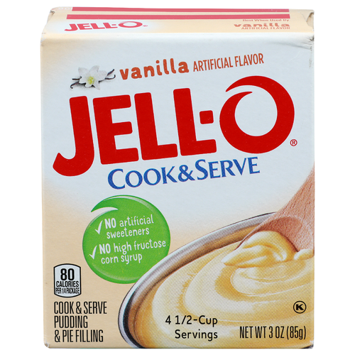 Jell-O Vanilla Pudding & Pie Filling - 0.75 Ounce - 4 Count