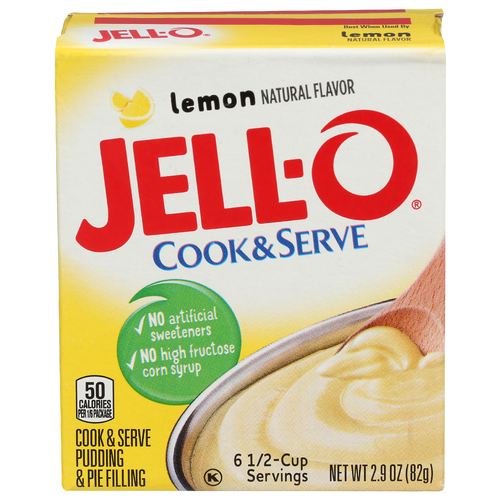 Jell-O Lemon Pudding & Pie Filling - 0.483 Ounce - 6 Count