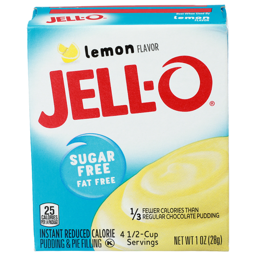 Jell-O Lemon Instant Reduced Calorie Sugar Free Pudding & Pie Filling - 0.25 Ounce - 4 Count