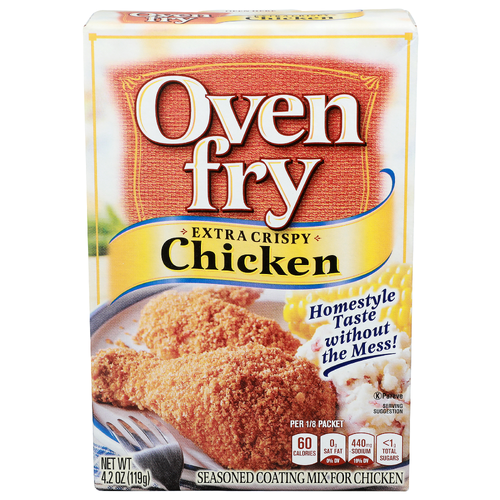 Oven Fry Extra Crispy Chicken Seasoned Coating Mix For - 4.2 Ounce
