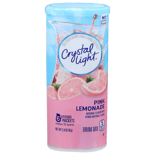 Crystal Light Pink Lemonade Pitcher Packets Drink Mix - 0.483 Ounce - 6 Count