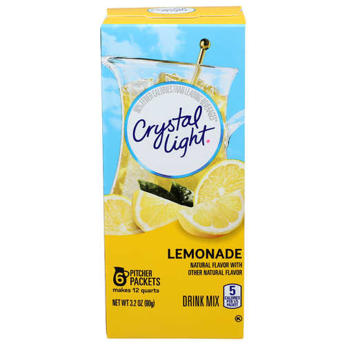 Crystal Light Lemonade Pitcher Packets Drink Mix - 0.533 Ounce - 6 Count