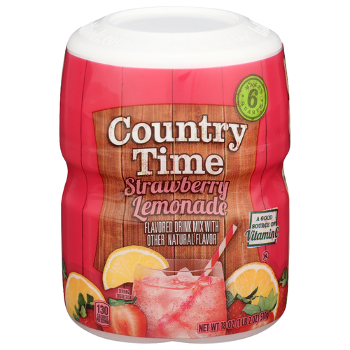 Country Time Lemonade Strawberry Drink Mix - 18 Ounce