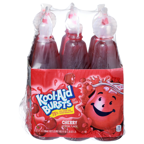 Kool-Aid Bursts Cherry Soft Drink - 6.75 Fluid Ounce - 6 Count