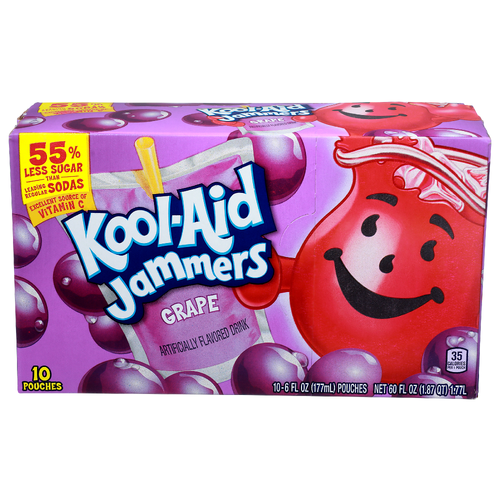 Kool-Aid Jammers Grape Drink - 6 Fluid Ounce - 10 Count