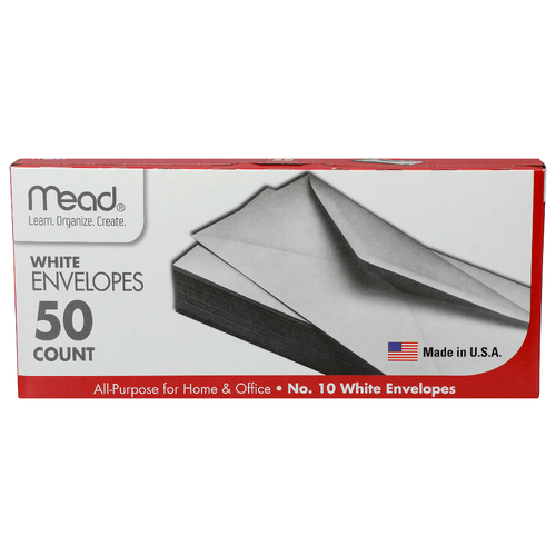 Mead White Envelopes - 50 Count