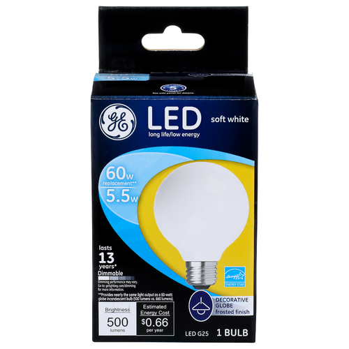 Ge Soft White Led G25 Bulb - 1 Count
