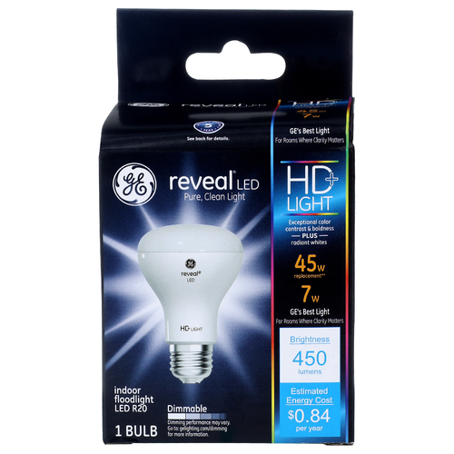 Ge Reveal Indoor Floodlight Led R20 - 1 Count