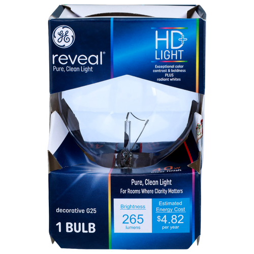Ge Hd+ Light Decorative G25 Reveal - 1 Count