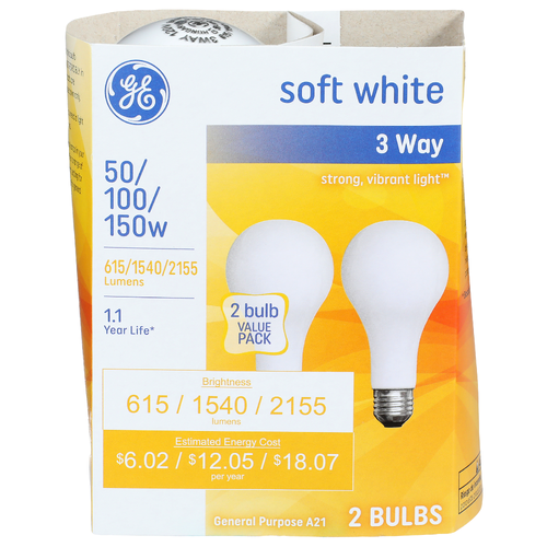 Ge Soft White Neral Purpose A21 Bulb neral - 2 Count Image 1 of 2