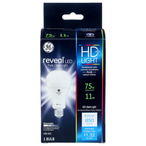 Ge Reveal Led A21 - 1 Count