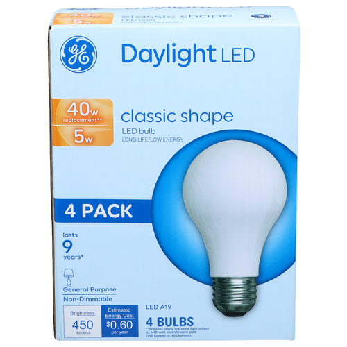Daylight Classic Shape Long Lifelow Energy Led Bulb - 4 Count