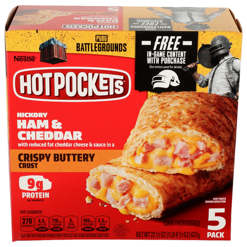 Nestle Crispy Buttery Crust Hickory Ham & Cheddar - 3.2 Ounce - 5 Count