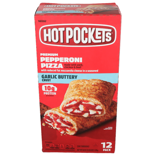 Nestle Pepperoni Pizza Garlic Buttery Crust Hot Pockets - 4.5 Ounce - 12 Count