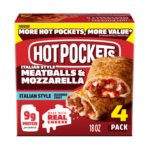 Hot Pockets Meatballs & Mozzarella Italian Style Seasoned Crust - 18 Ounce