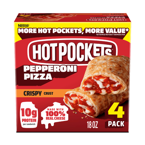 Hot Pockets Crispy Crust Pepperoni Frozen Sandwiches - 18 Ounce