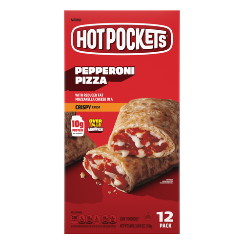 Hot Pockets Crispy Crust Pepperoni Pizza Frozen Sandwiches - 54 Ounce Image 1 of 2