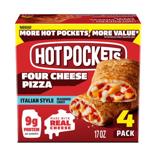 Hot Pockets Italian-Style Seasoned Crust Four Cheese Pizza Frozen Sandwiches - 17 Ounce