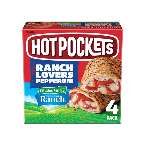 Hot Pockets Hidden Valley Ranch Lovers Pepperoni Pizza Ranch Seasoned Crust - 17 Ounce
