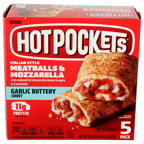 Nestle Garlic Buttery Crust Italian Style Meatballs & Mozzarella - 3.2 Ounce - 5 Count