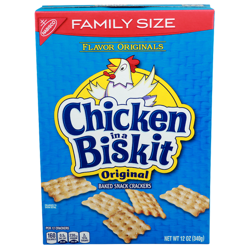 Nabisco Chicken In A Biskit Flavor Originals Baked Snack Crackers - 12 Ounce