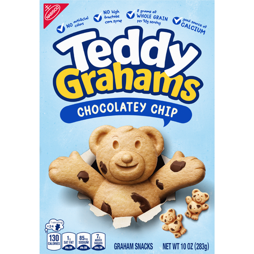 TEDDY GRAHAMS Chocolate Chip Chocolatey Graham Snacks, Kids - 10 Ounce