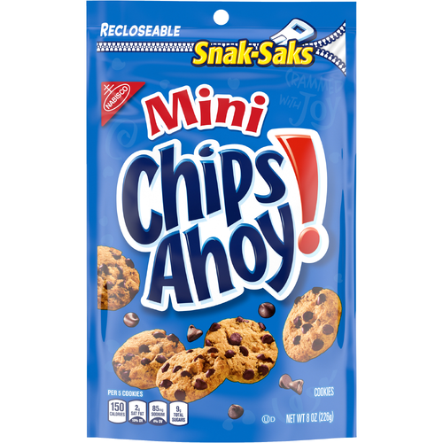 CHIPS AHOY! Chocolate Chip Mini Original Cookies, Snak-Saks - 8 Ounce