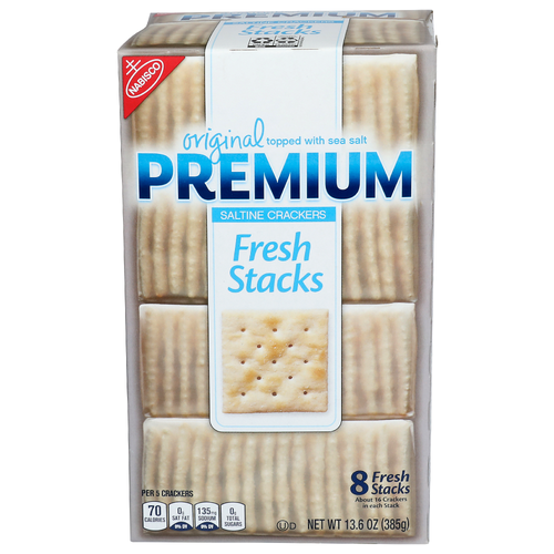 Nabisco Premium Original Topped With Sea Salt Fresh Stacks - 1.7 Ounce - 8 Count
