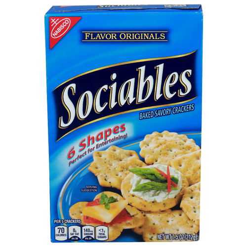 Nabisco Sociables Originals Baked Savory Crackers - 7.5 Ounce